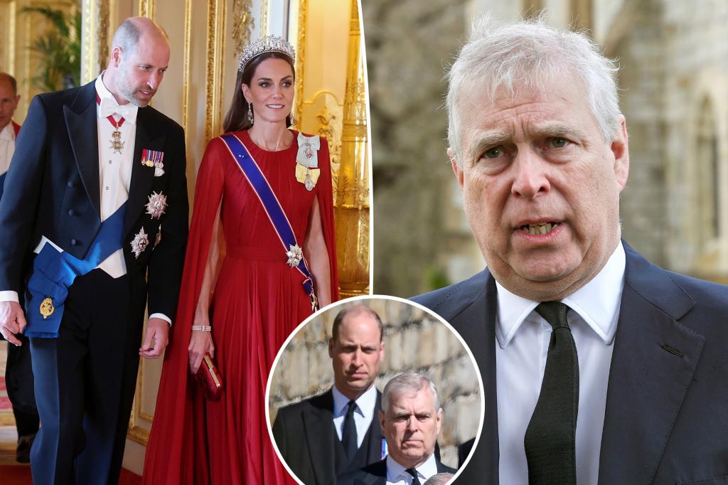 Prince Andrew’s ‘nasty remarks’ about Kate Middleton caused feud with Prince William: author