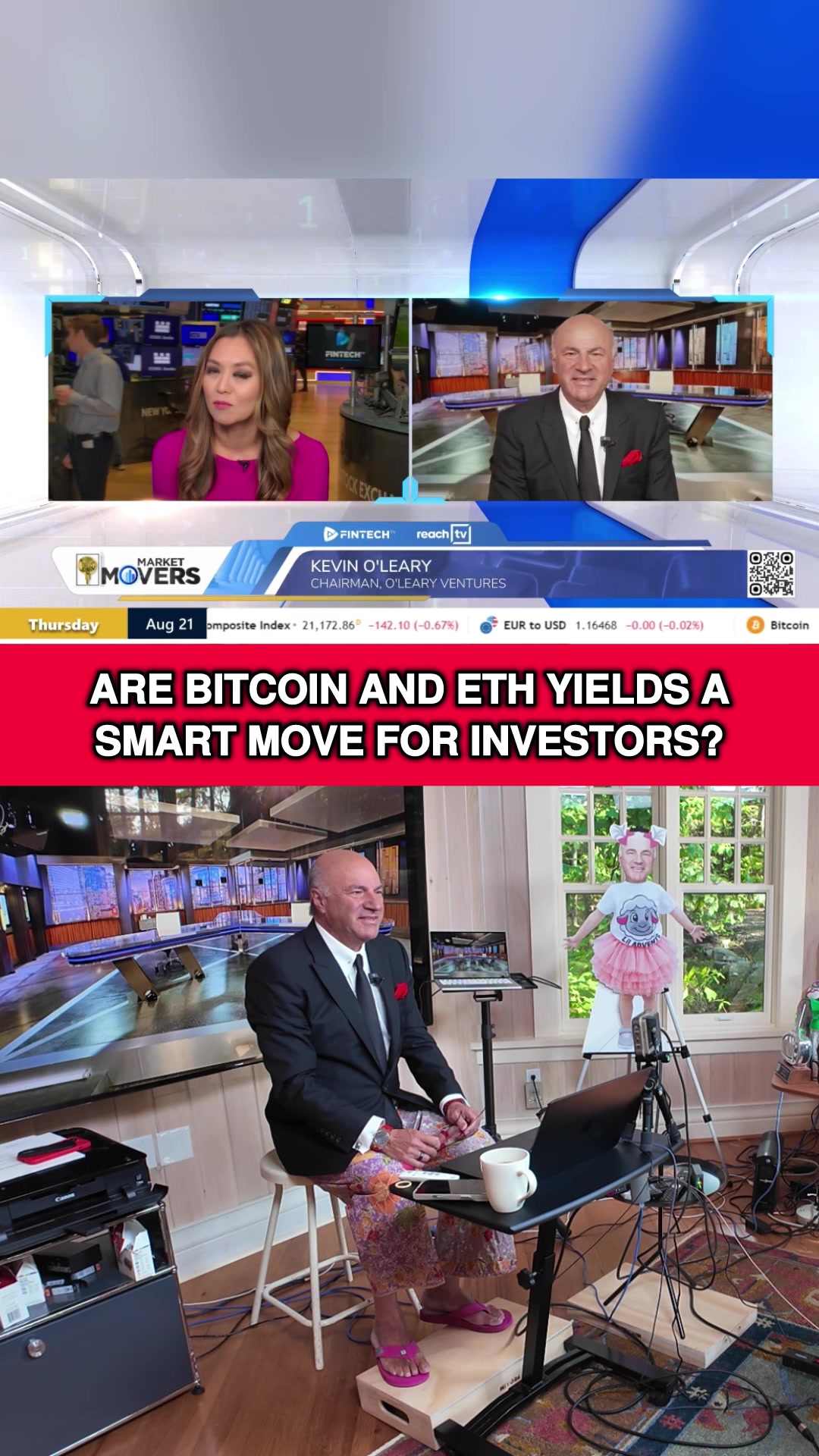 if you actually talk to crypto investors and ask them, "What are your largest holdings," the granddaddy's always Bitcoin, and then number two, Ethereum. If you take those two positions and you chart them against volatility of the entire crypto market, they capture over 95% of the upside and downside vol. So, you start to ask yourself, why do I own anything else when I can have two core positions and basically capture all of the price volatility in both directions? And if I do own those giant positions, why can't I garner some kind of distribution, some kind of yield, or as I like to call it, some kind of royalty? Within my own shop in the last six months, we've began working on that and it's