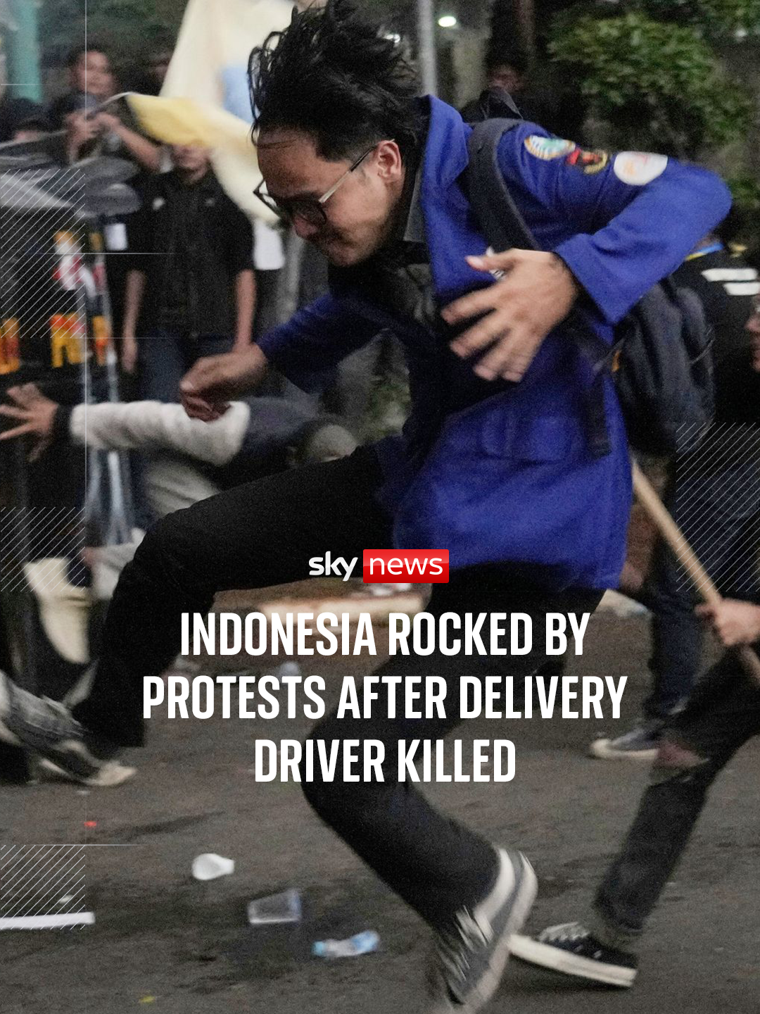 Tensions are soaring in Jakarta, Indonesia, after a delivery rider was allegedly run over by a police vehicle during protests about politicians' allowances. #indonesia #jakarta #worldnews