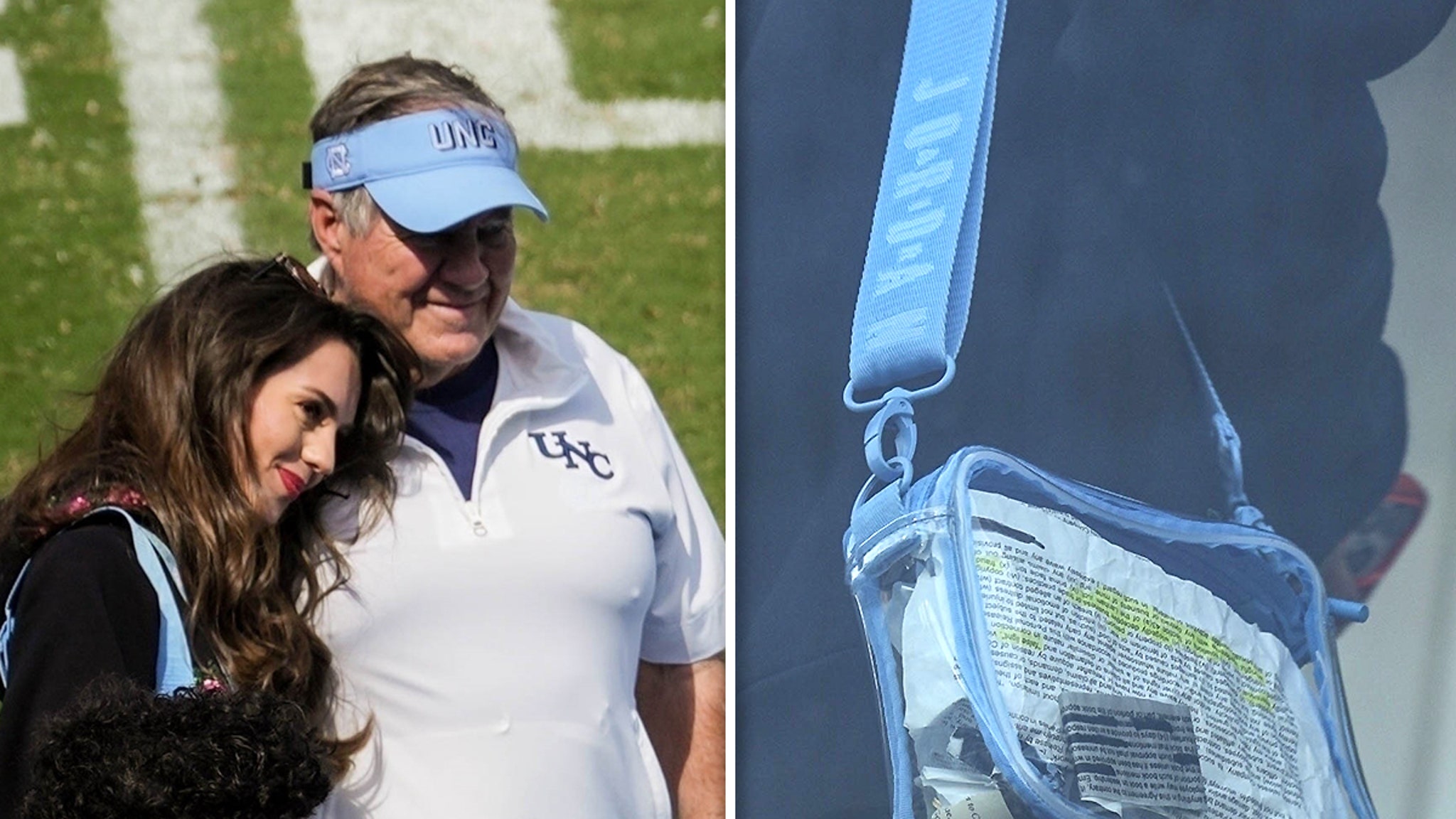 Jordon Hudson Wears 'Blind For Love' Sweater on UNC's Sideline