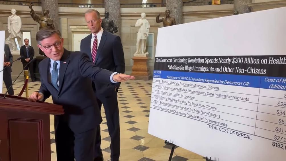 🔥Wow, Speaker Mike Johnson brought some serious heat this morning! He revealed a jaw-dropping $192.8 billion that Chuck...