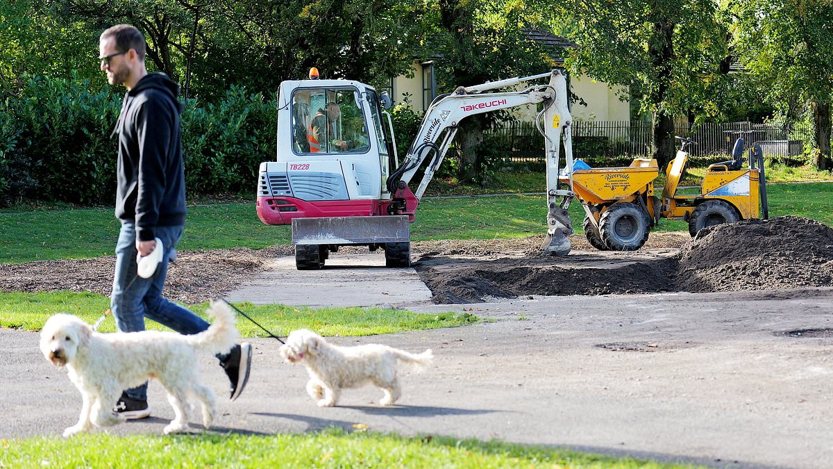 Children's play park is bulldozed after three villagers took legal action over 'noisy' football games