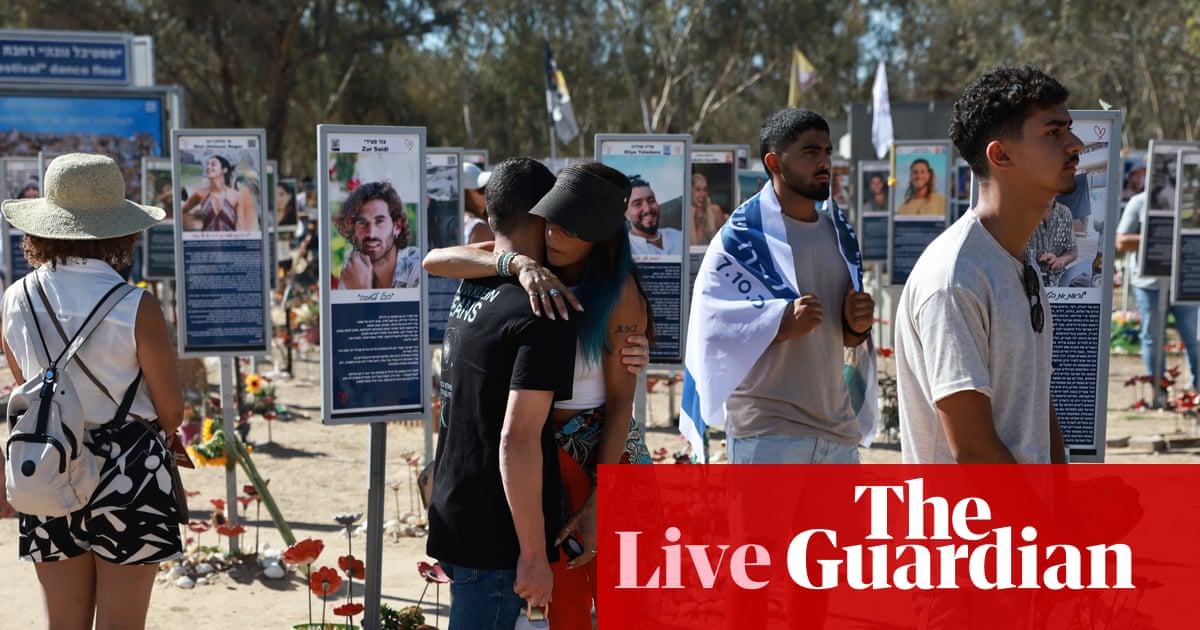 Israelis gather to mark two years since 7 October Hamas attack as Gaza ceasefire talks continue – live