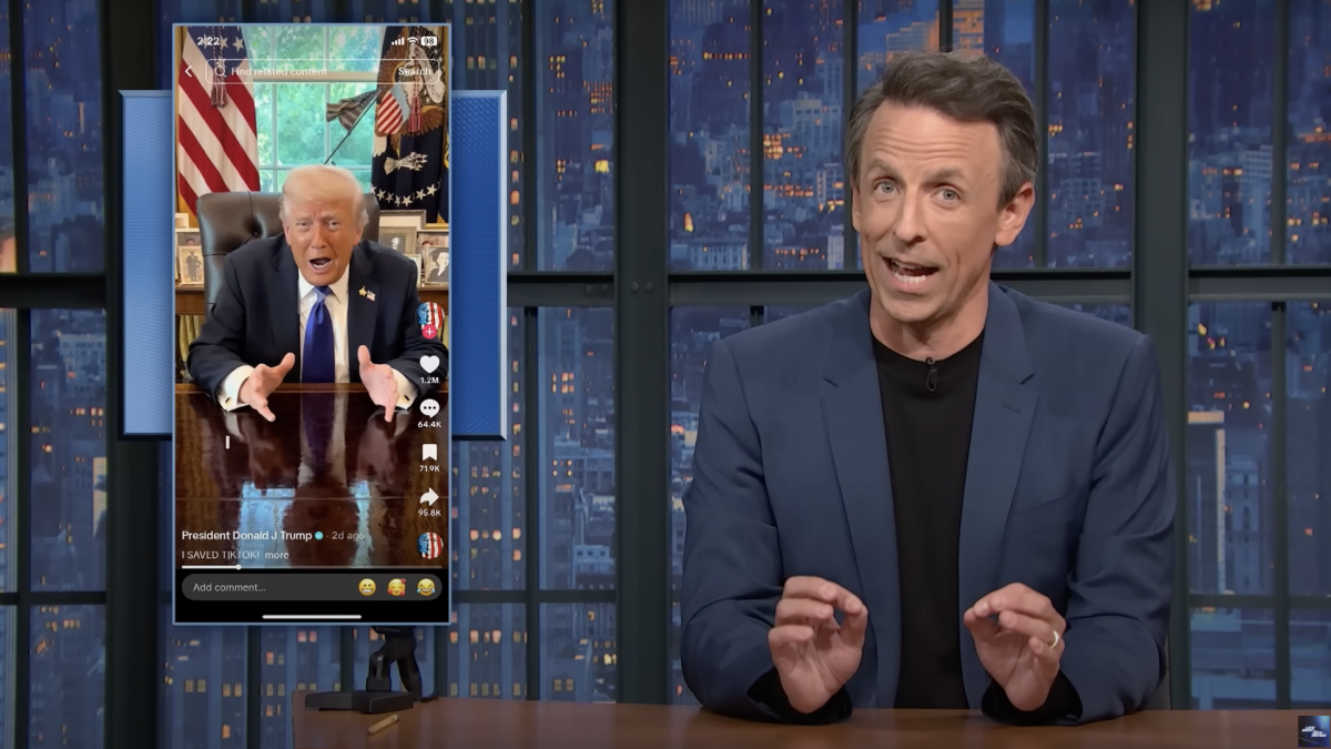 Seth Meyers pokes fun at Trump's return to TikTok