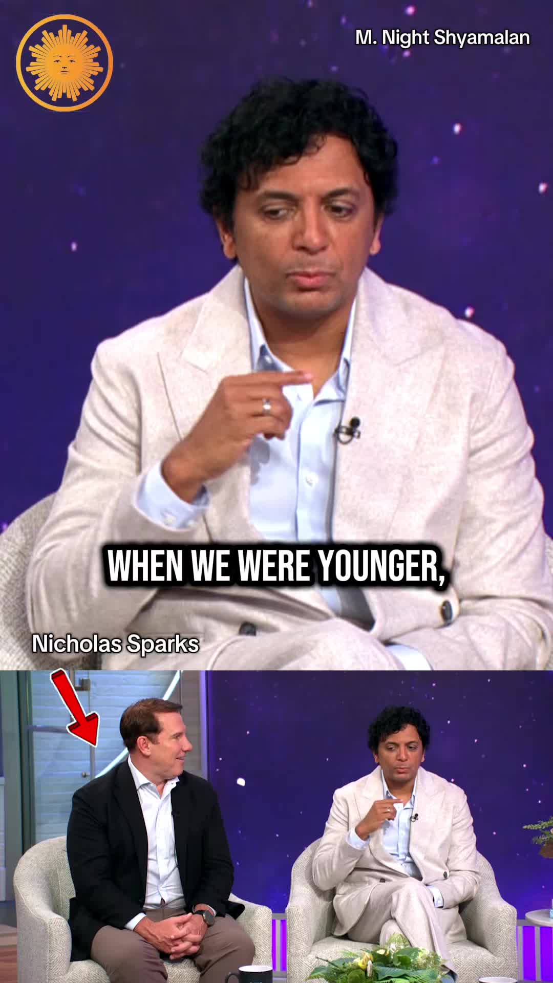 Years ago, #mnightshyamalan was asked to adapt #nicholassparks’ novel, “The Notebook,” into a screenplay. He ended up passing and made his film “The Sixth Sense” that year. Now, Shyamalan and Sparks are working together on a novel they co-wrote, “Remain,” while Shyamalan writes the script for the movie version.