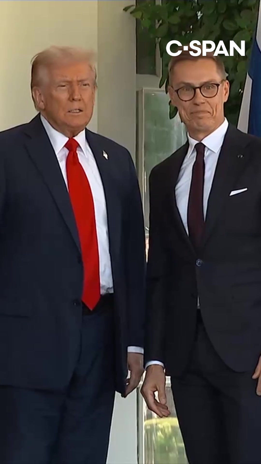President Trump welcomed Finnish President Alexander Stubb to the White House on Thursday. #trump #finland #cspan