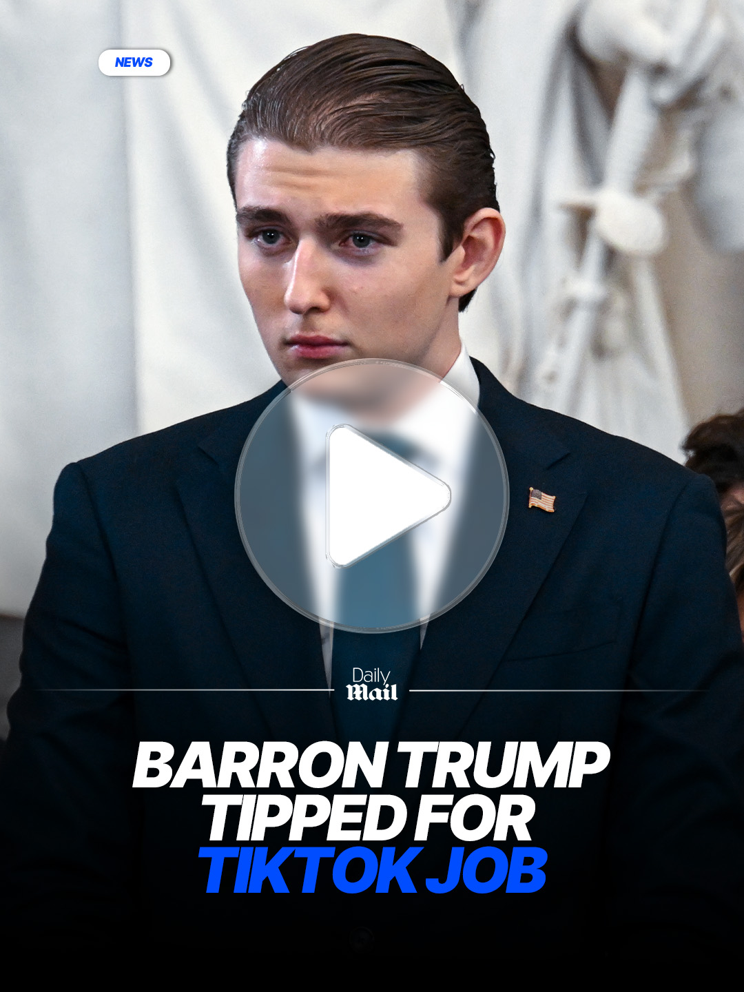 Follow our new page @thisismoney for all news finance 🤑 President Donald Trump's former TikTok producer Jack Advent celebrated news of a deal to save the popular social media app TikTok — proposing that his son Barron could also have a greater role to play in the company. Trump made his triumphant return to TikTok on Monday, sharing a video on his profile from the Oval Office that earned him over 6 million views in just a few hours. 'To all those young people of TikTok, I saved TikTok, so you owe me big,' the president said. 'And now you're looking at me in the Oval Office.' #news #money #job #tiktok