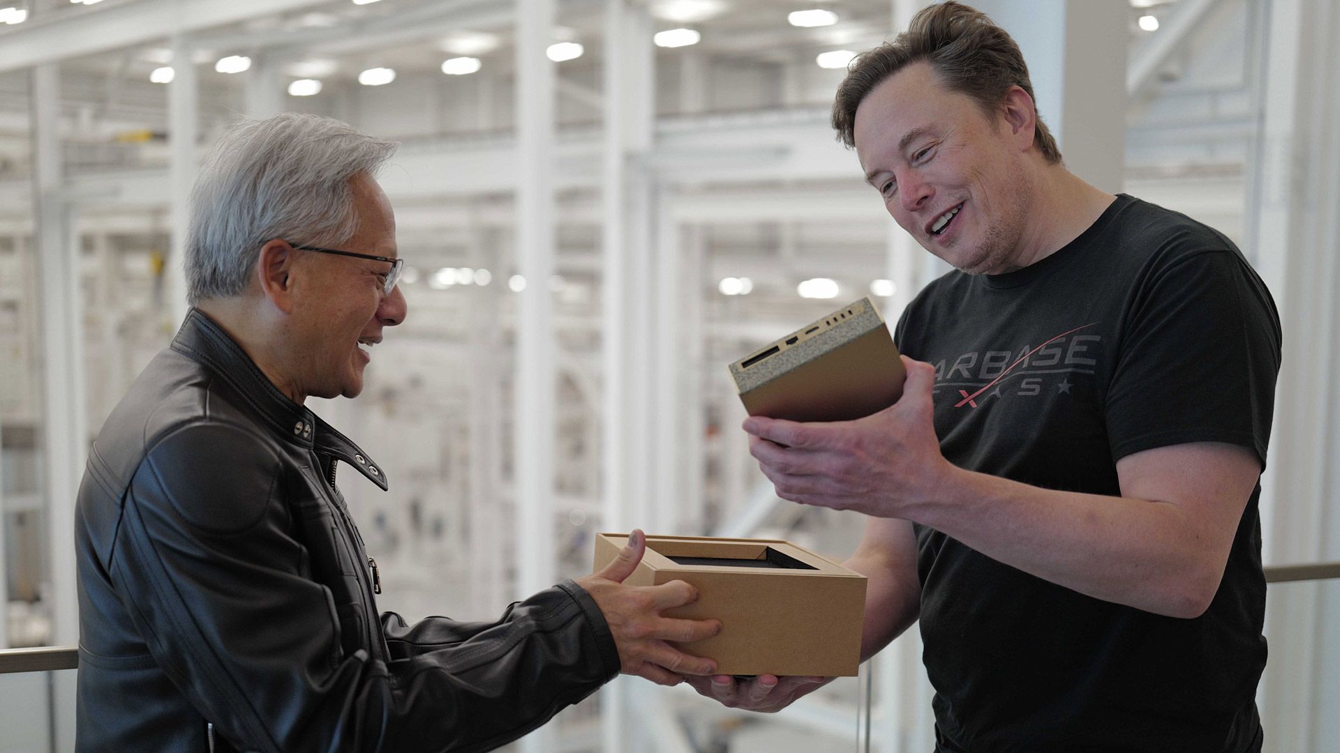 Jensen Huang personally delivers DGX Spark Mini PCs to Elon Musk and Sam Altman