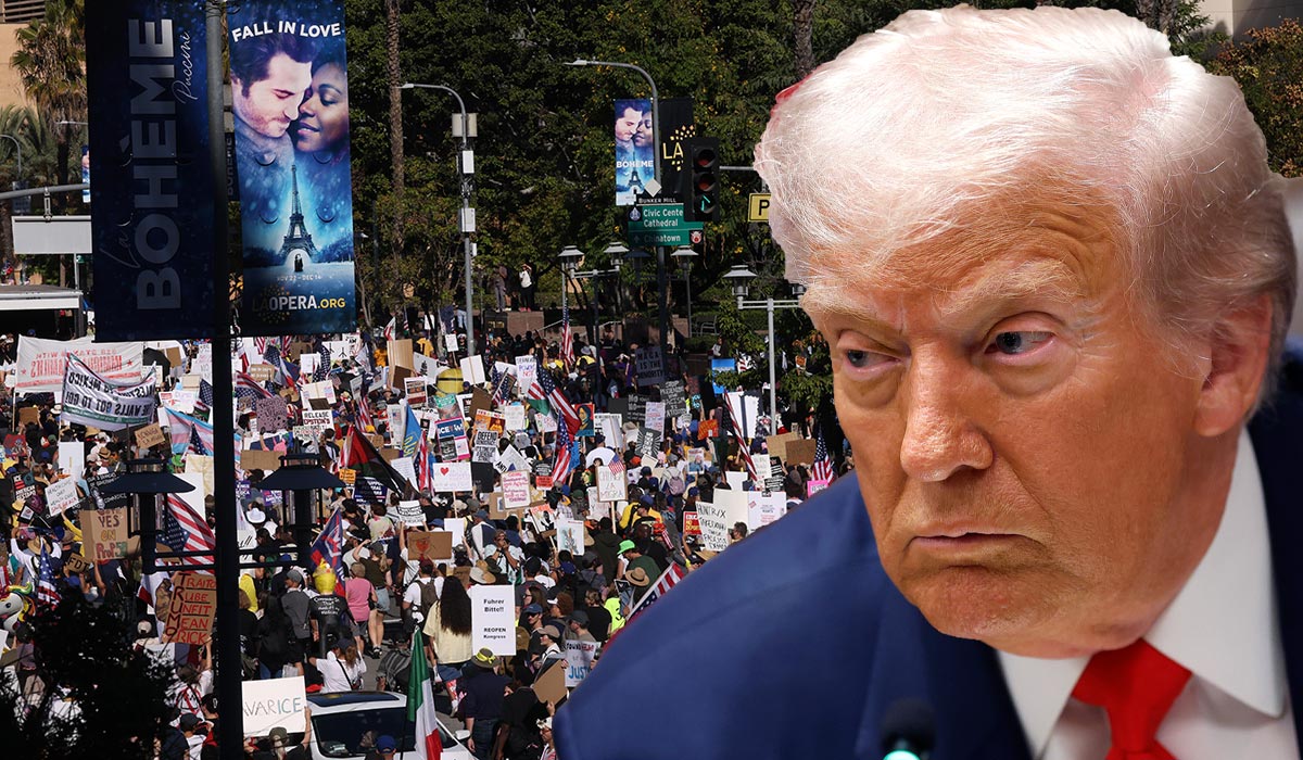 Donald Trump posts clip of himself in crown as No Kings protests sweep across US
