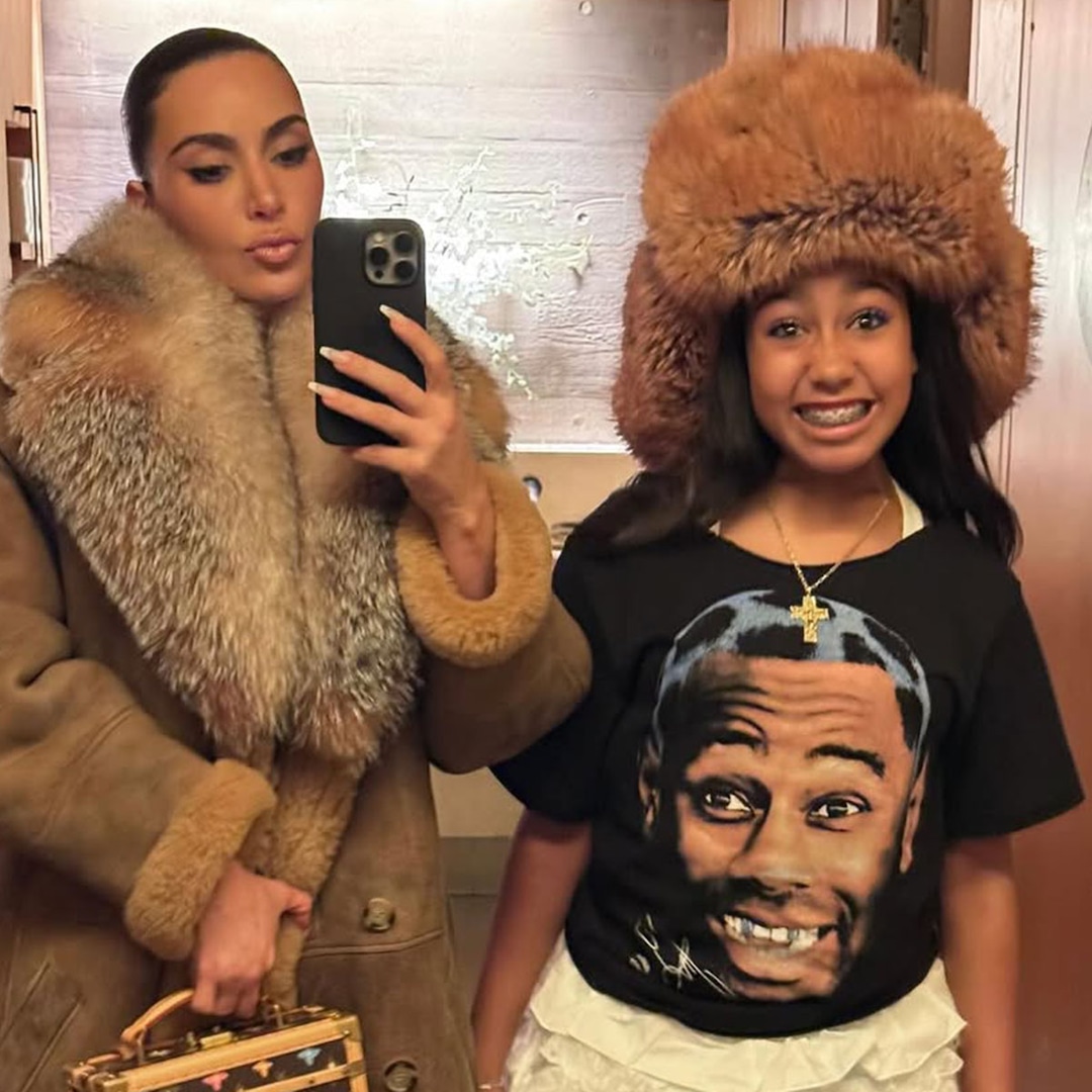 North West Looks Unrecognizable With Fake Face Tattoos, Blue Eye Contacts and Piercings