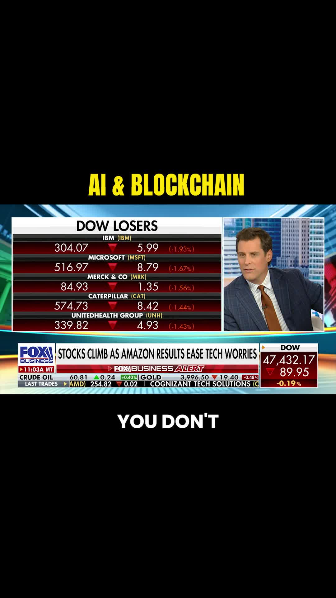 Three years ago, I thought AI was hype. I don’t believe that anymore. Every sector is now leasing AI to cut costs and boost productivity. That’s why the indexes are hitting new highs. And now we’re seeing blockchain merge with real-world payments, not crypto speculation, but billions of transactions backed by the U.S. Treasury. The future’s coming fast. You can’t time it. Stay diversified, own the indexes, and let the growth run.