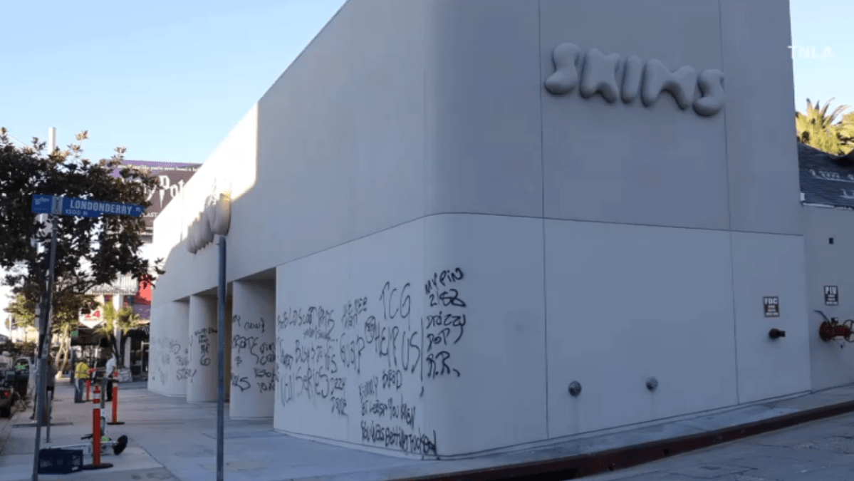 Kim Kardashian's flagship Skims store vandalized in West Hollywood