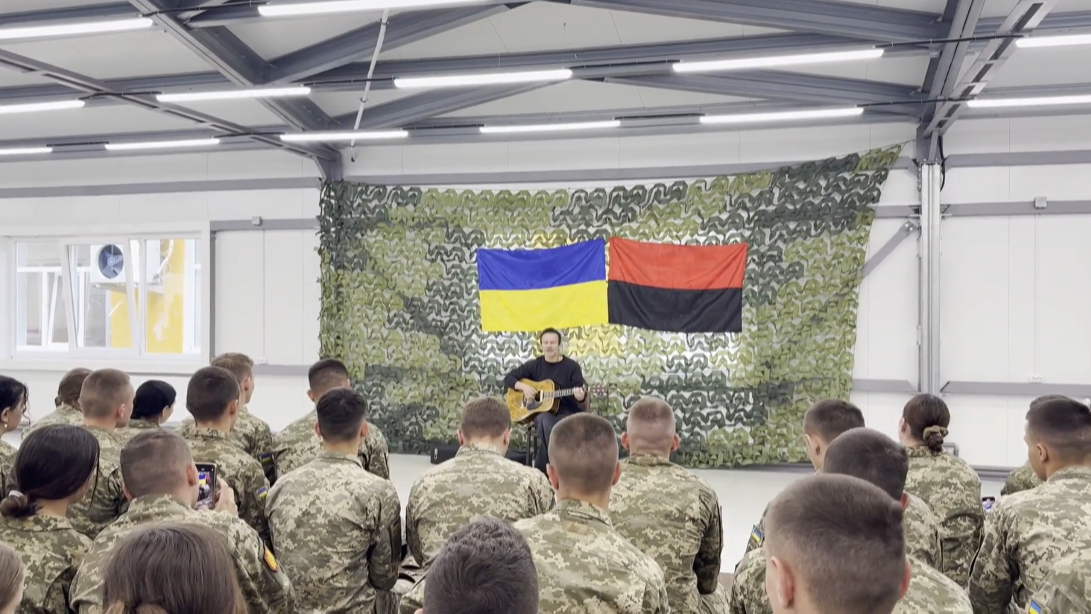 The Ukraine rock star performing on the frontlines