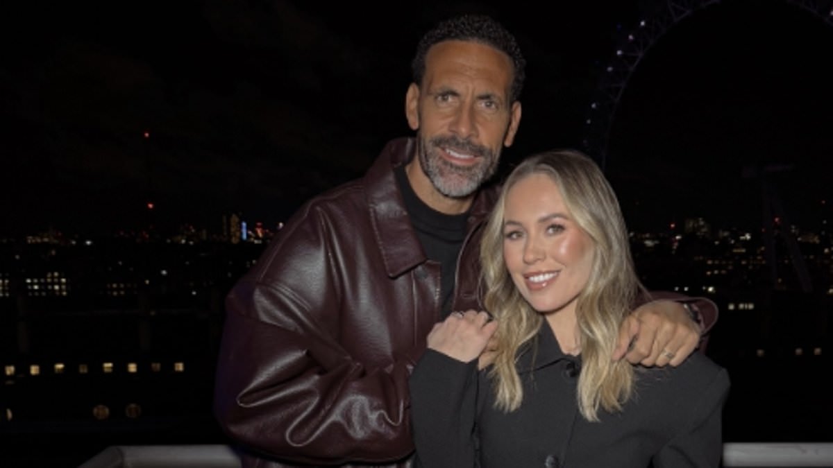 Kate and Rio Ferdinand cuddle up on a London date night