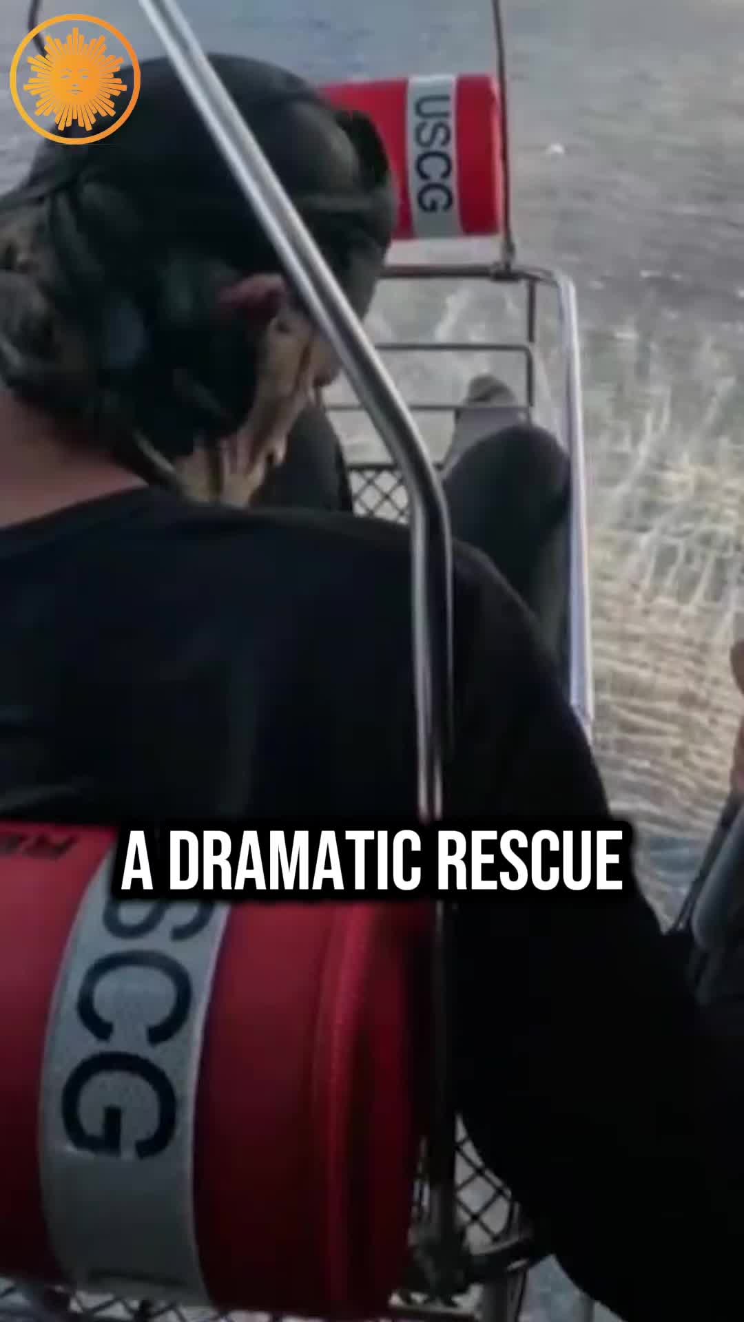 The U.S. Coast Guard shared footage of a dramatic rescue of a crewman rappelling from a helicopter to pick up a fisherman whose boat caught fire Sunday off the coast of Florida. Officials say the fisherman is OK. #florida #coastguard