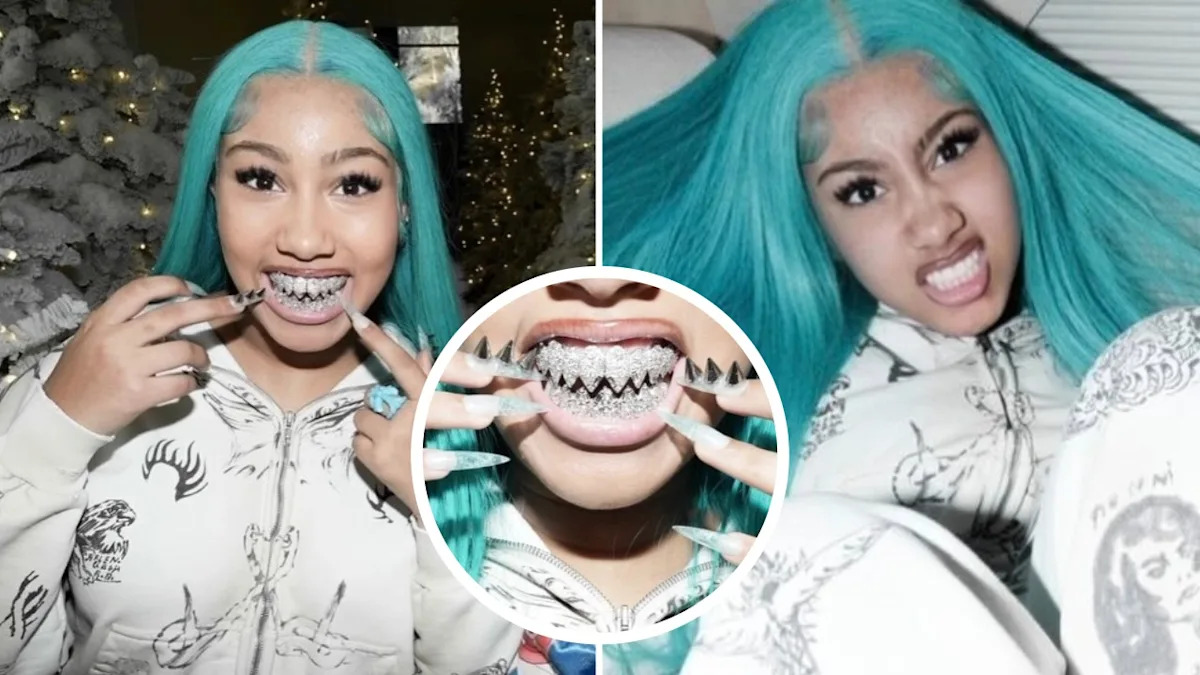 Kim Kardashian’s Daughter North Flaunts Bedazzled Grills and Pointed Nails Amid Edgy Style Backlash