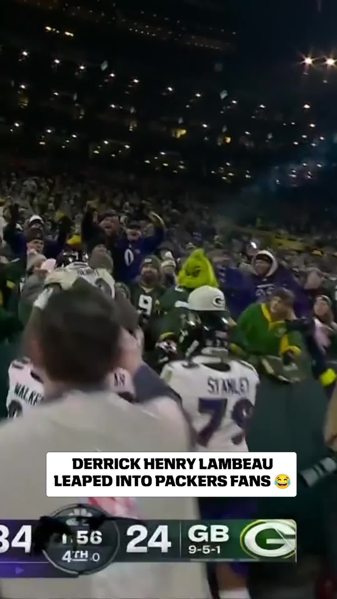 Some of them were not too happy 😳 (📺 Peacock) #nfl #packers #ravens #lambeau #espnsocial