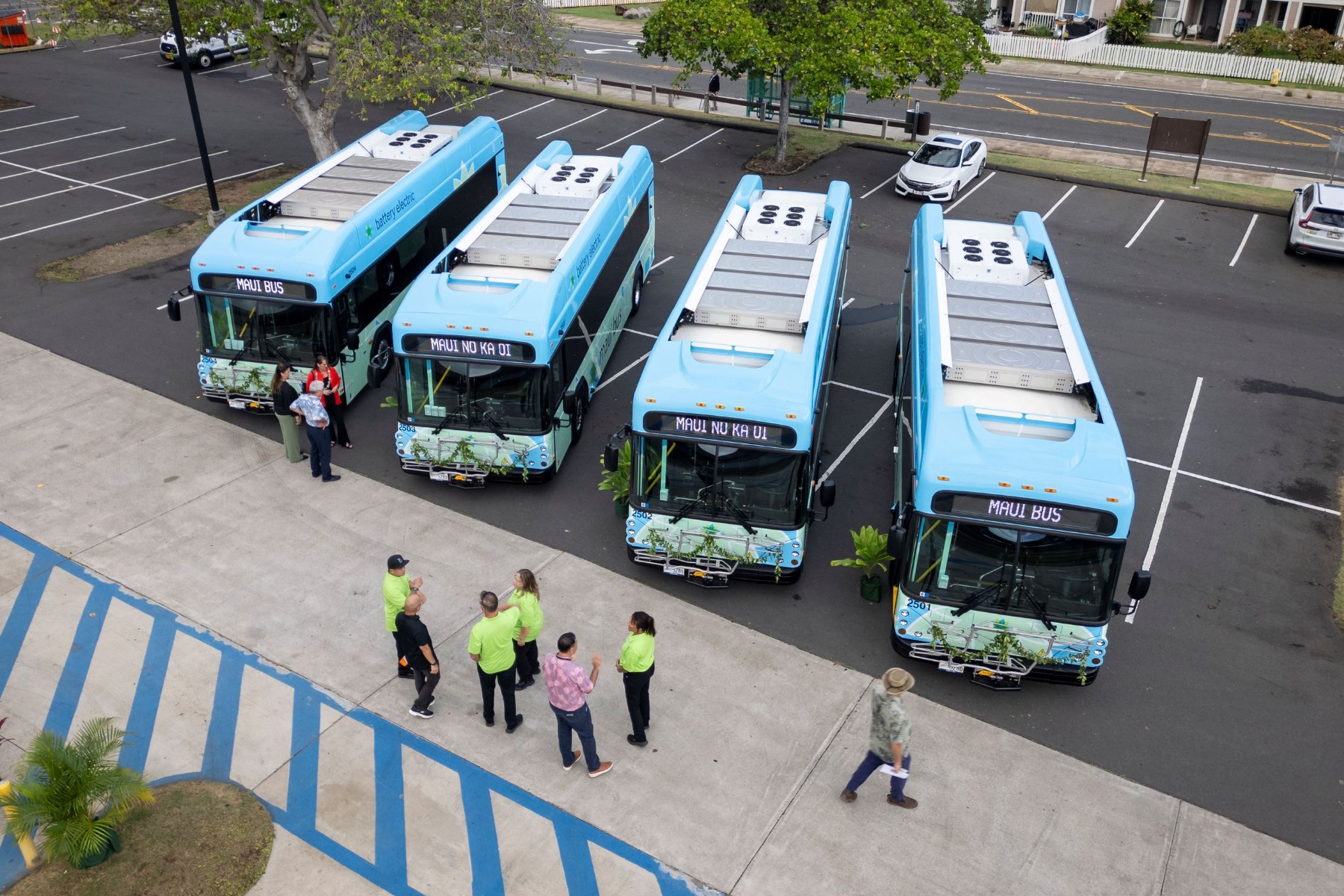 Maui deploys four battery-electric buses