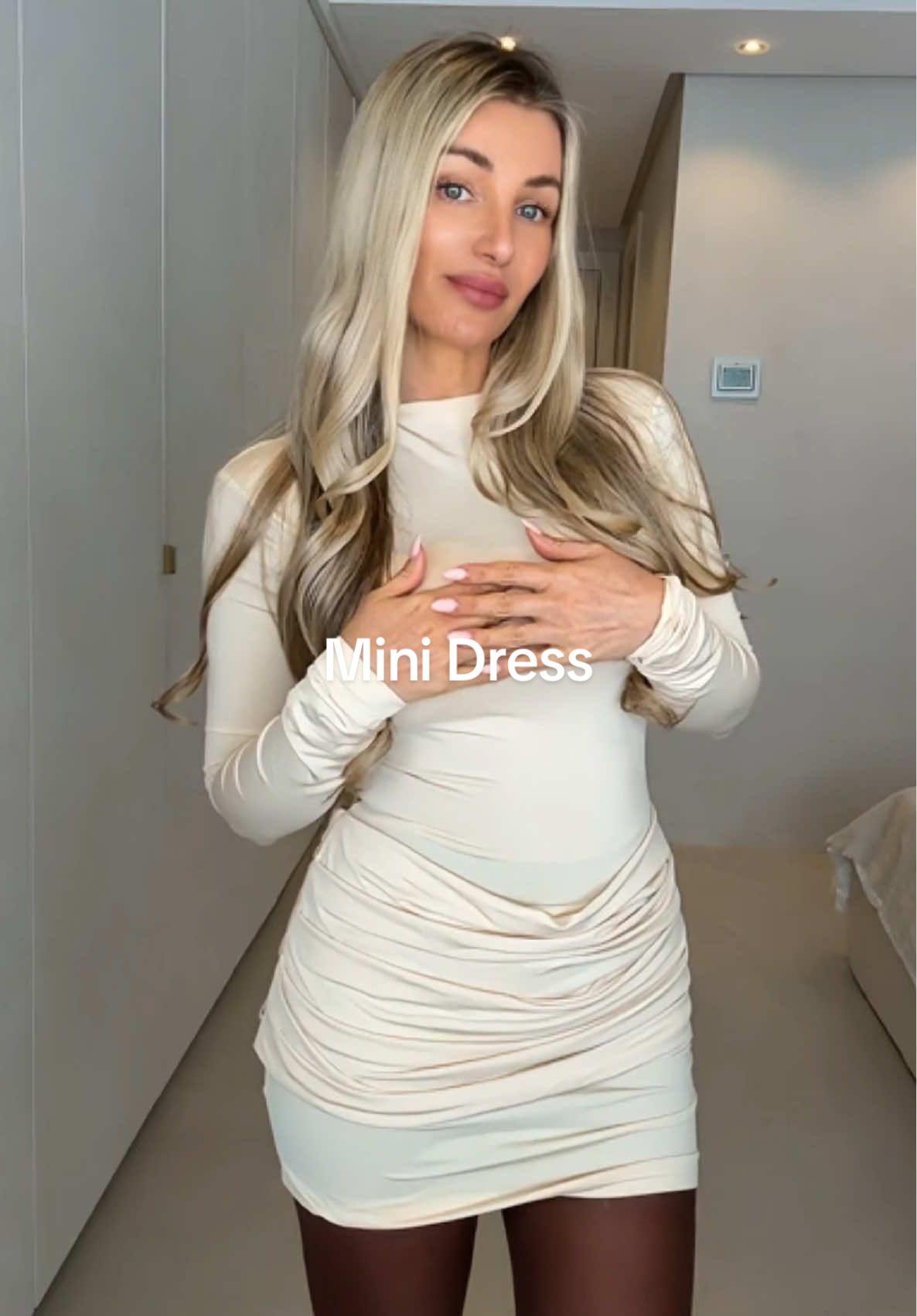 Wearing size XS 🤍✨🫶🏻 #tiktokmademebuyit #minidress #ootd #eveningfit #dealdrops