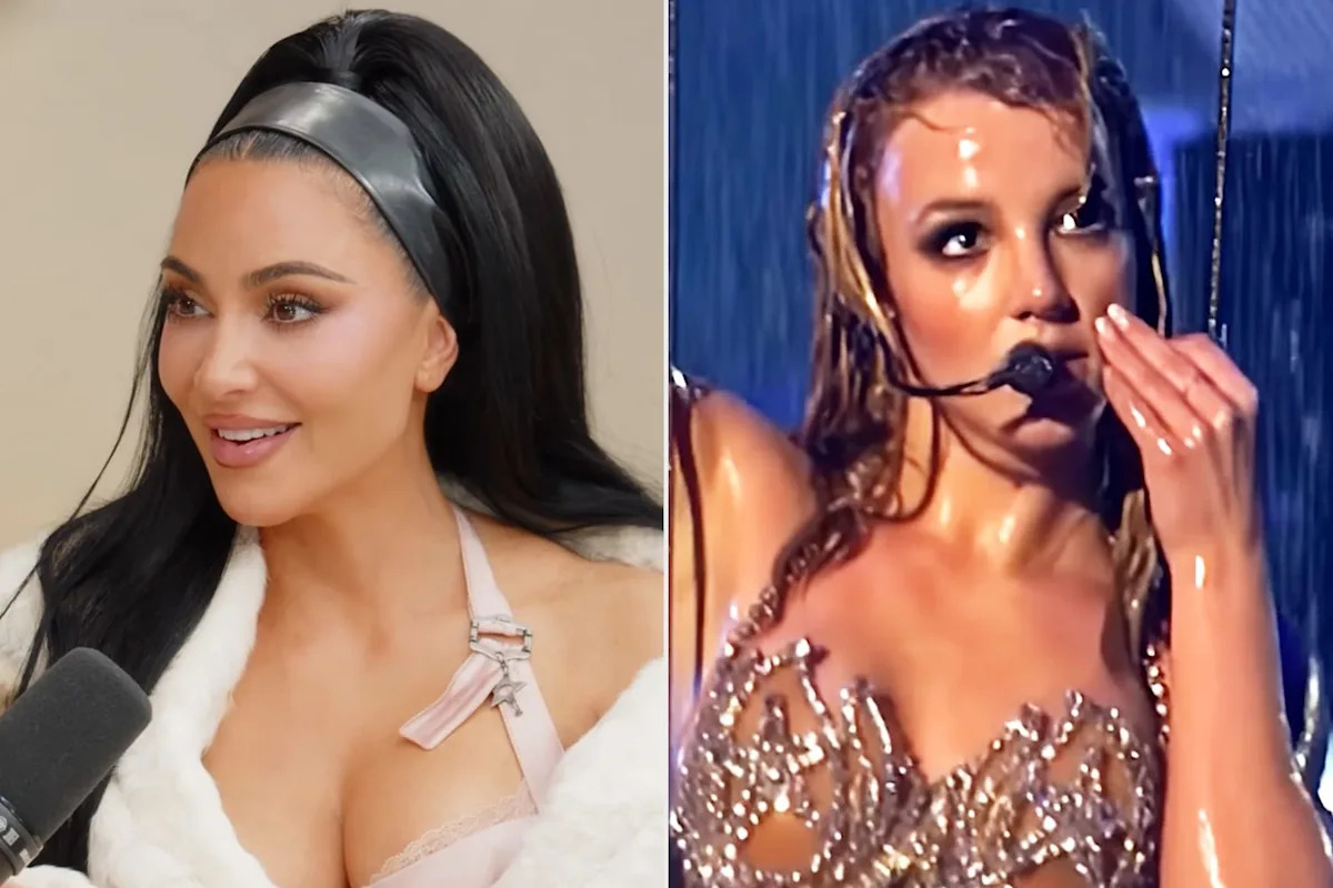 Kim Kardashian Reveals That She Purchased Britney Spears' Bob Mackie Crystal Bra, but She Hasn't Told the Pop Star Yet