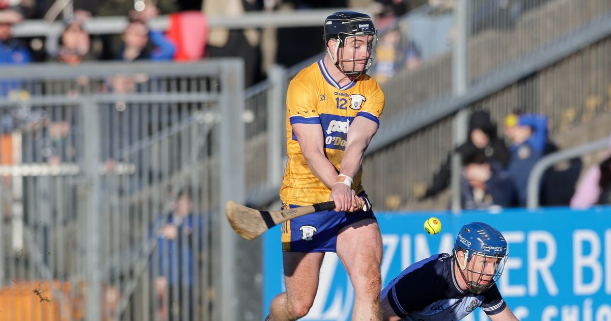 What time & channel is Antrim v Clare in the National Hurling League on today?