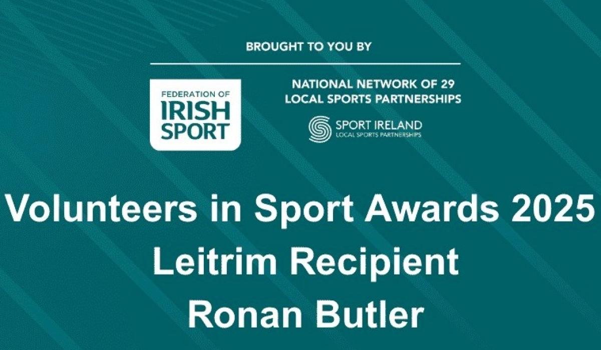 St Mary's Ronan Butler named Leitrim 2025 Federation of Irish Sport 2025 Volunteers in Sport Award
