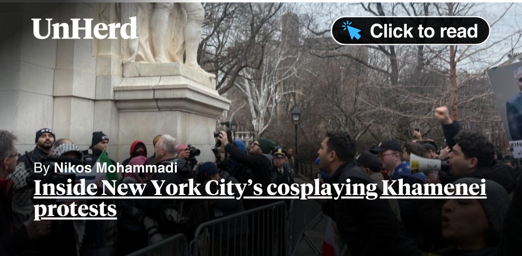 Inside New York City’s cosplaying Khamenei protests