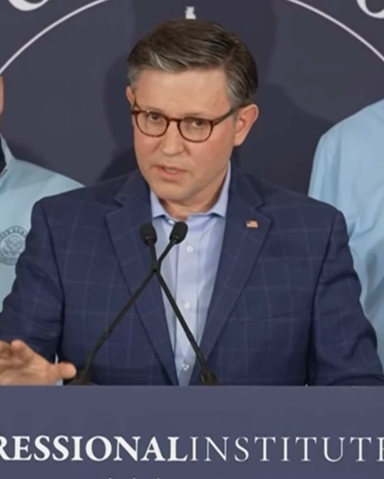 Speaker Mike Johnson (R-LA) on Tuesday declined to condemn Rep. Andy Ogles (R-TN) for saying that "Muslims don't belong in American society."   "Look, there's a lot of energy in the country, and a lot of popular sentiment, that the demand to impose Sharia law in America is a serious problem," he said at a press conference during House Republicans' policy retreat at Trump Doral in Florida. "That's what animates me."   Rep. Ogles's social media post on Monday also declared that "Pluralism is a lie," adding in a later post that Islam leads to "rape," "beheadings" and "burning people alive."   Democrats quickly condemned the remarks as clearly Islamophobic.   "Andy Ogles is a malignant clown and