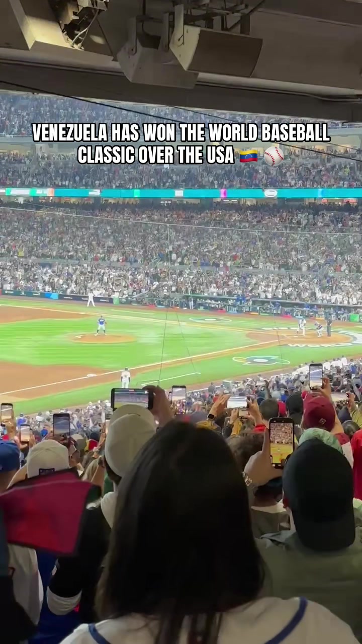 VENEZUELA HAS WON THE WBC FINAL 3-2 OVER THE USA 🇺🇸 #baseball #usa #wbc #venezuela🇻🇪