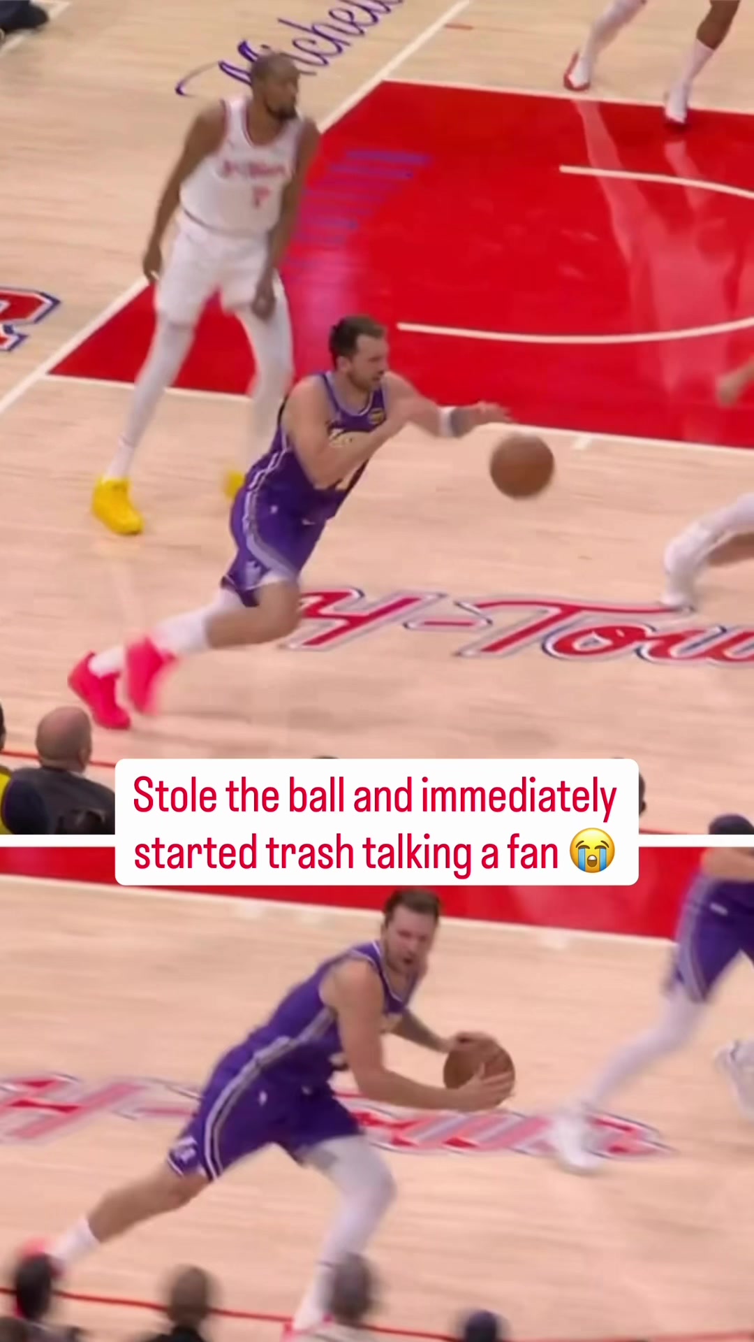 Luka was waiting for his moment 😂 #fan #lukadoncic #basketball #nba #funny