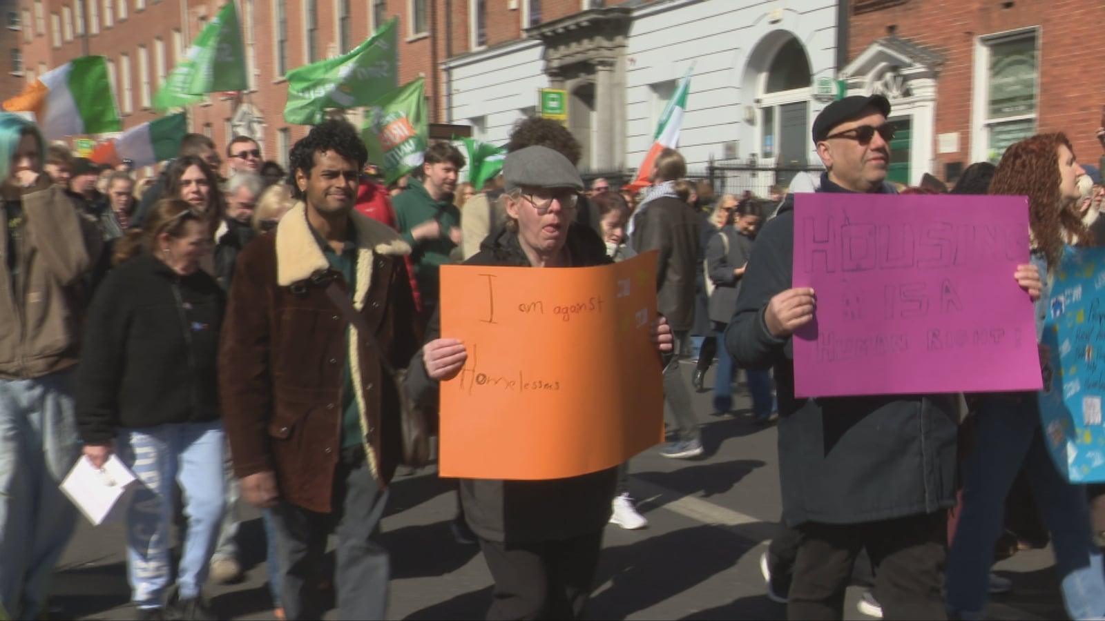 Hundreds protest against proposed rent increase in Dublin