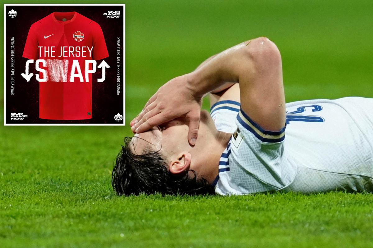 Hundreds of Italian soccer fans keep their shirts in jersey exchange after 3rd World Cup qualifier loss