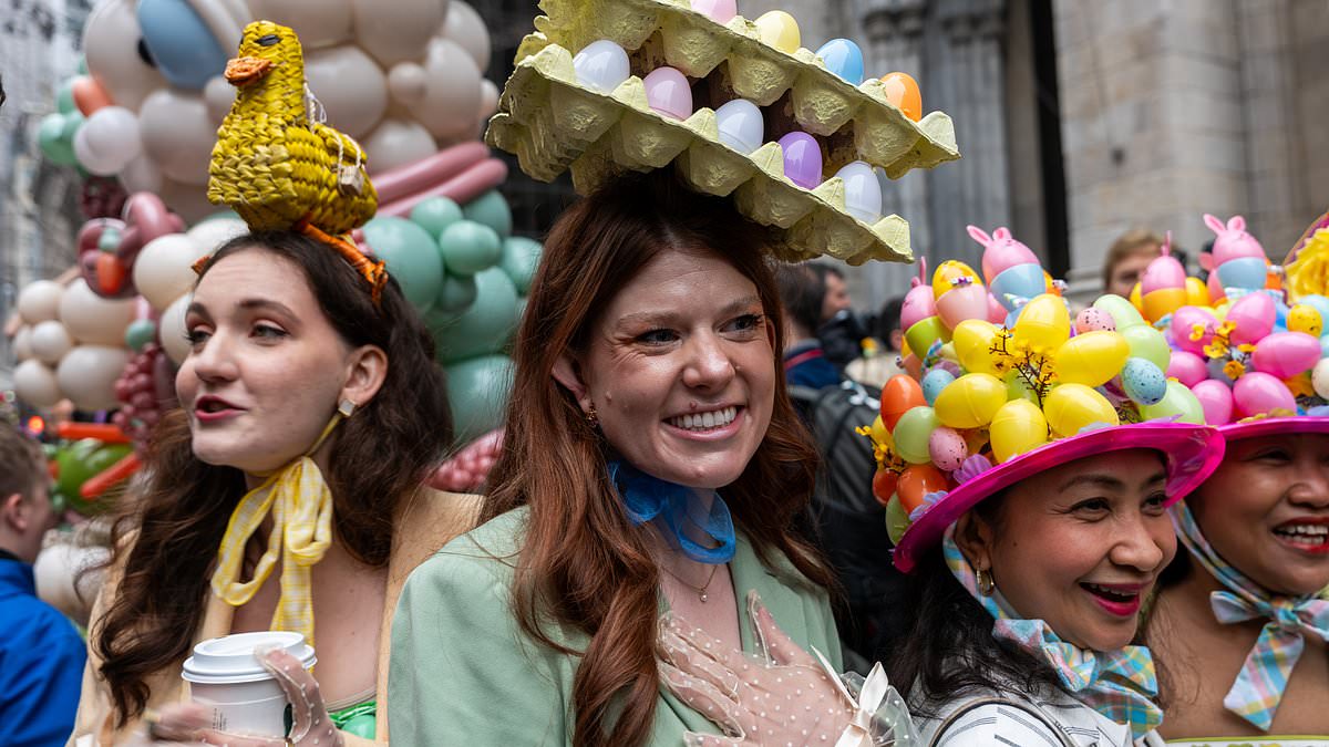 New Yorkers step out in their most extravagant Easter bonnets as colorful creations and adorable animals take over the streets of Manhattan