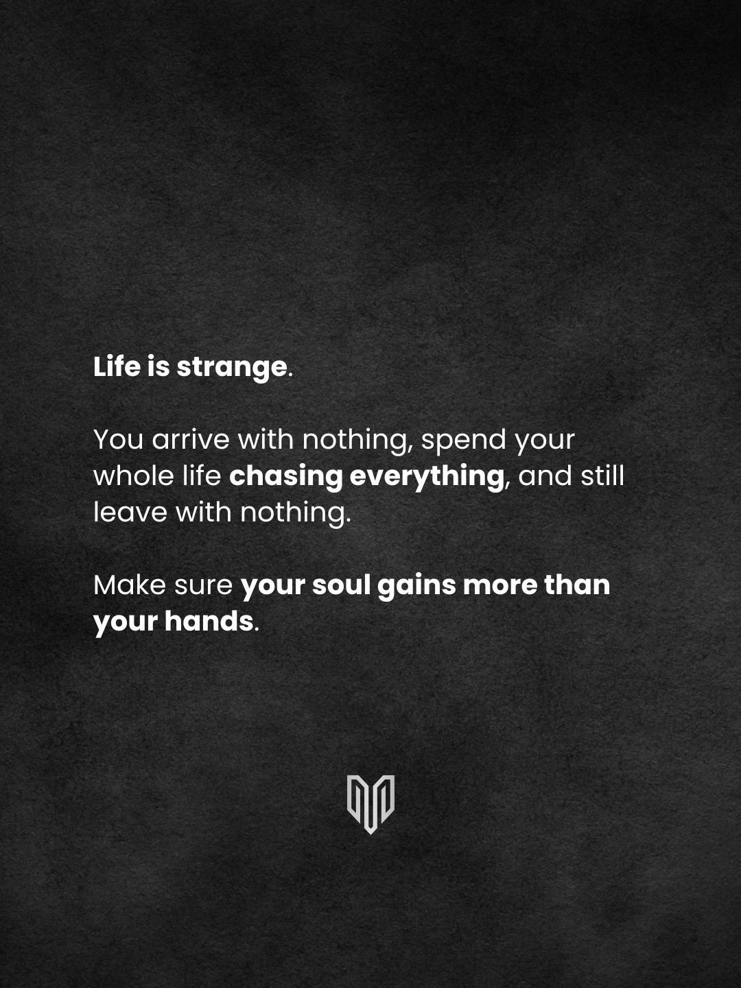 Empty hands, full heart.