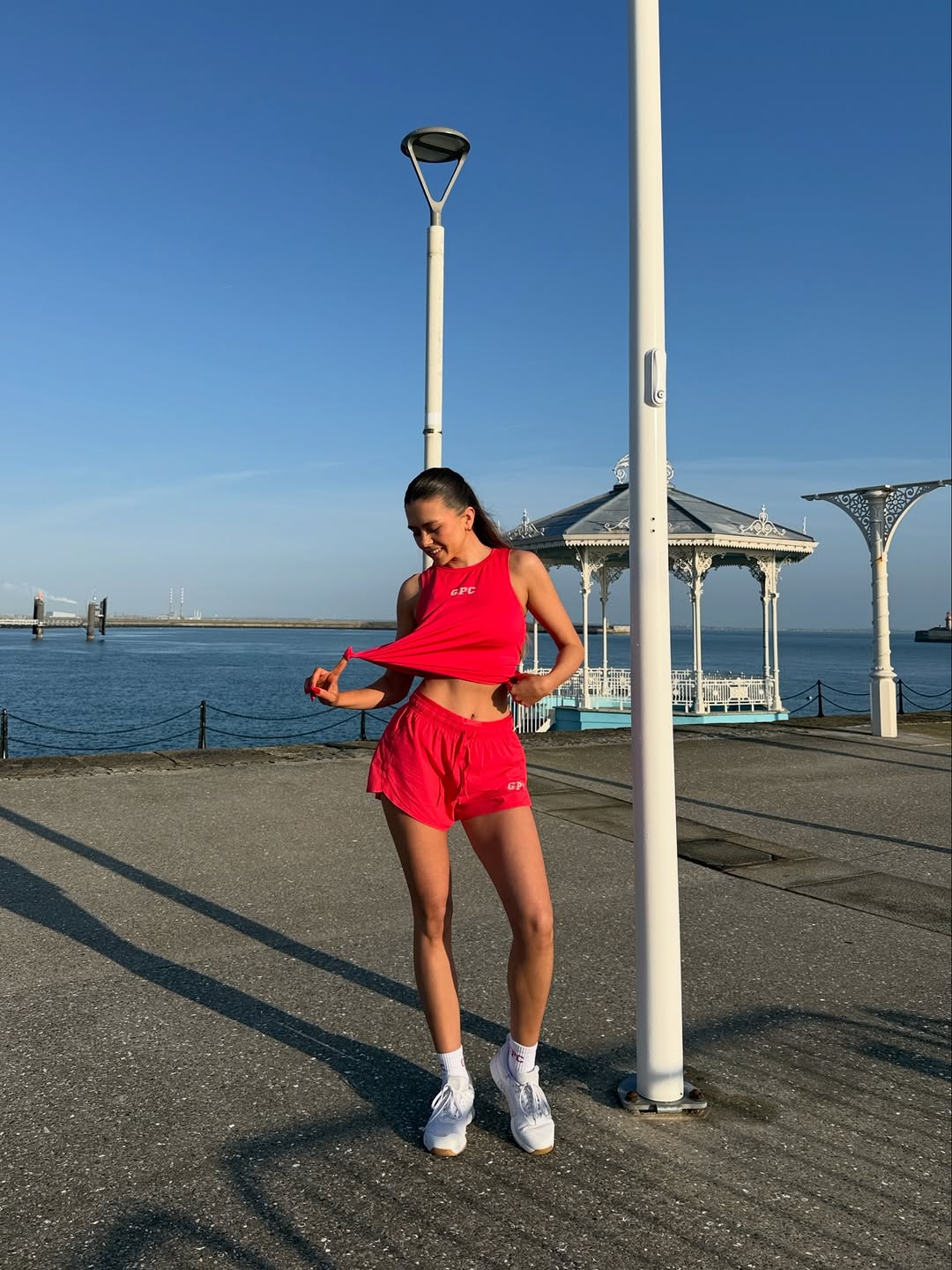 Summer runs and new run fits are here ☀️❤️ wearing @gympluscoffee ad