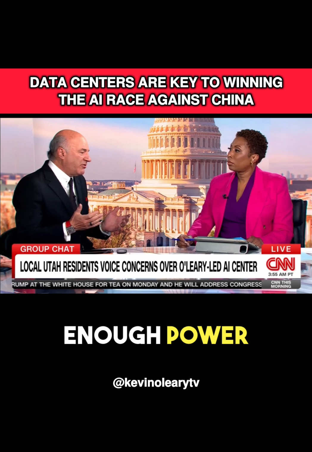 My job is to communicate the facts, and that's what I do. 20 years ago, even 10 years ago, data centers in Virginia, where they started, used a lot of water and it caused prices to go up when it was attached to the grid. Well, you cannot attach the grid anymore. The Utah project contemplates bringing new power to Utah. All of the power will be created from nat gas pipeline that runs through there, and will give back to the community. It will generate enough power that some percentage of it will go back to the grid.  If you want China to overtake our ability to develop cutting edge technology, you stop data centers. So that's the cause and effect of it all. If you want China to lead, take ove