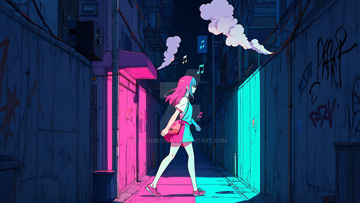 Between Pink and Seafoam Silence by CyberLoom on DeviantArt