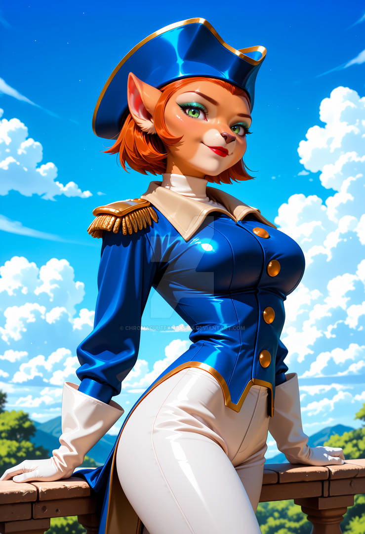 Captain Amelia (TP) - Officer's Tight Pants Salute by ChromaCultFantasies on DeviantArt