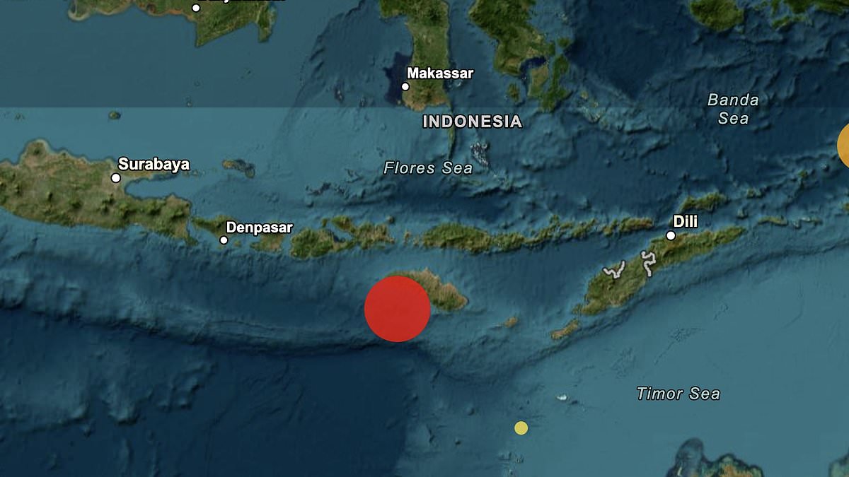 Indonesia is rocked by major magnitude 6.0 earthquake near holiday island Bali