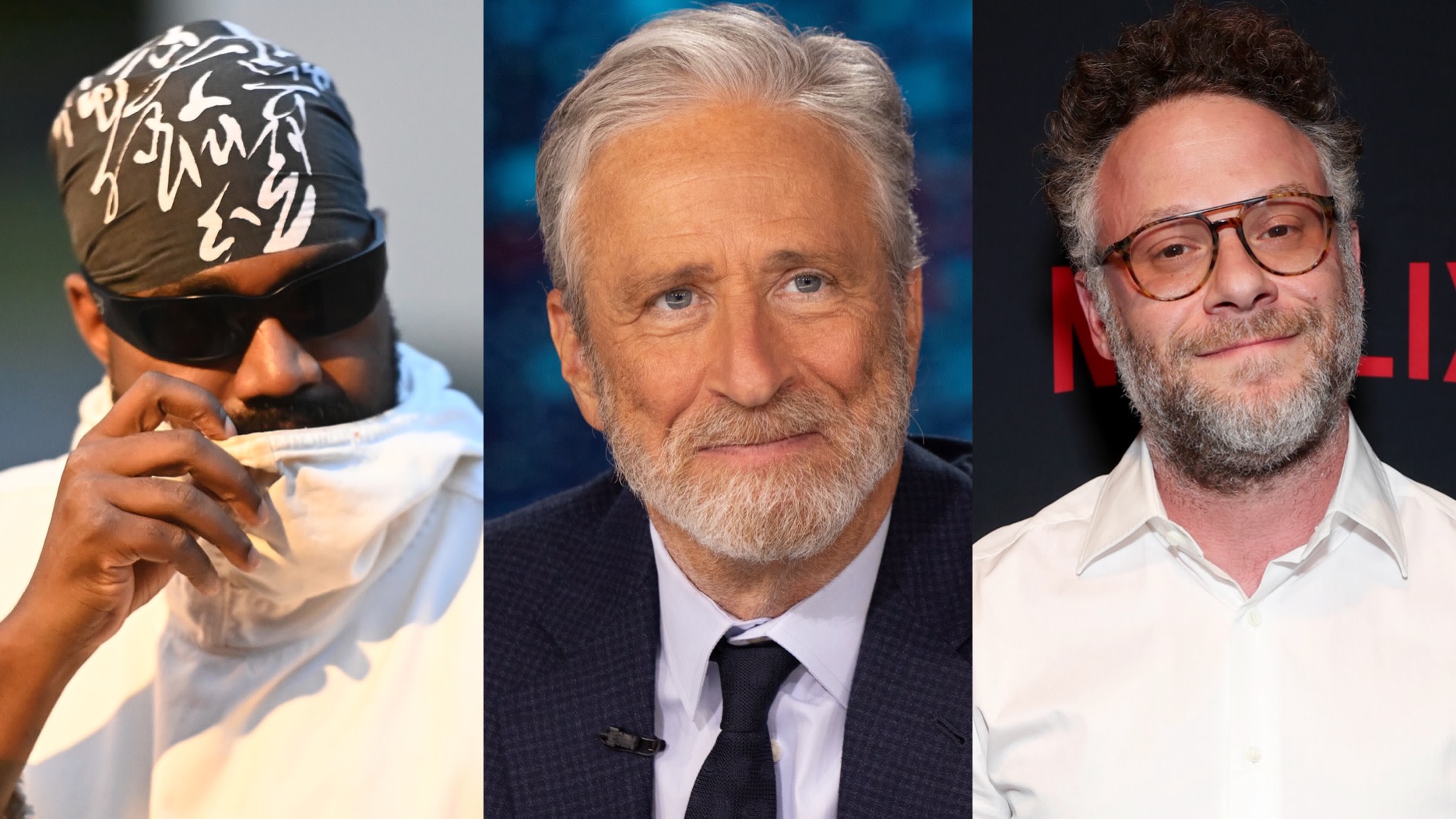 Kanye West Comeback Mocked by Jon Stewart and Seth Rogen: 'F*ck That Guy'