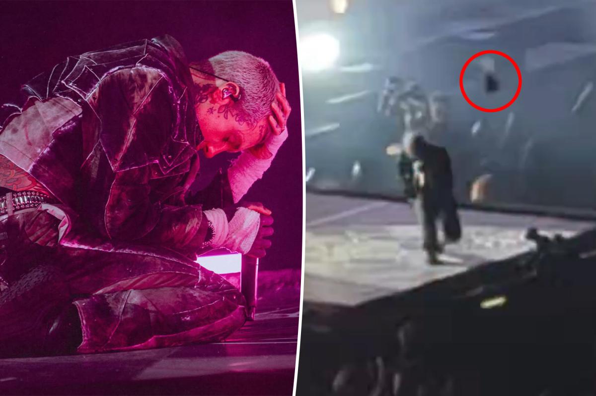 Bring Me the Horizon frontman Oli Sykes suffers concussion after fan throws phone at his head during concert