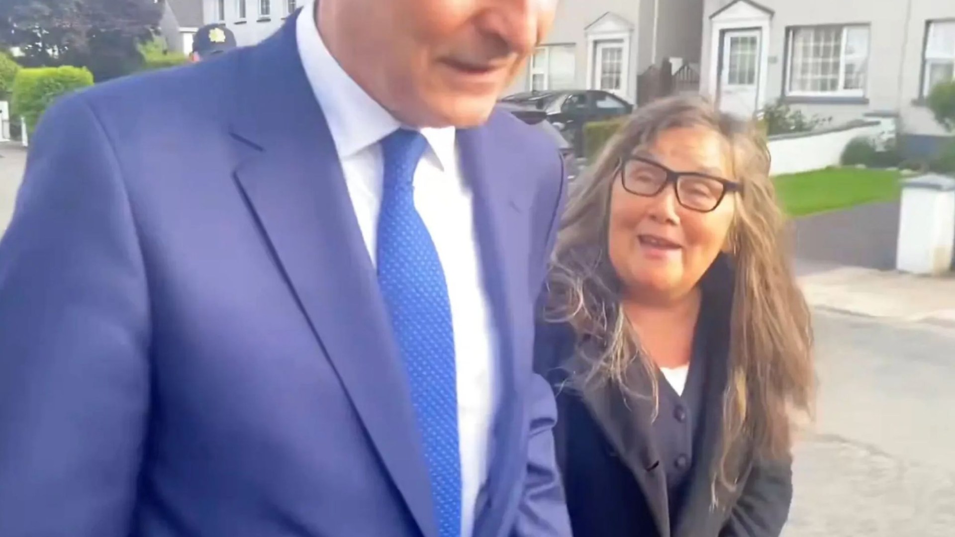 ‘You’re a disgrace Micheal’ – Taoiseach heckled by Enoch Burke’s family in heated 3-minute ambush on Galway canvass
