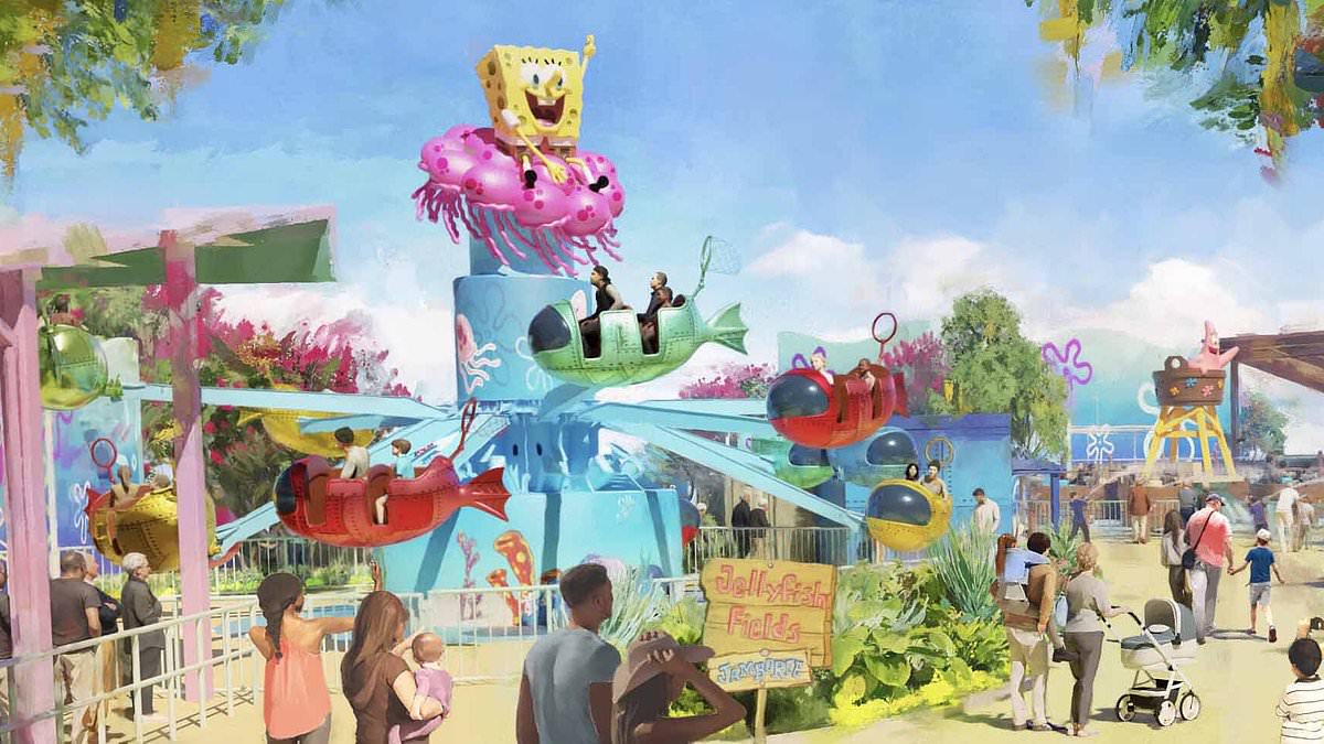 Universal Kids Resort announces its opening date - with new theme park for children set to feature Shrek, Minions and SpongeBob SquarePants