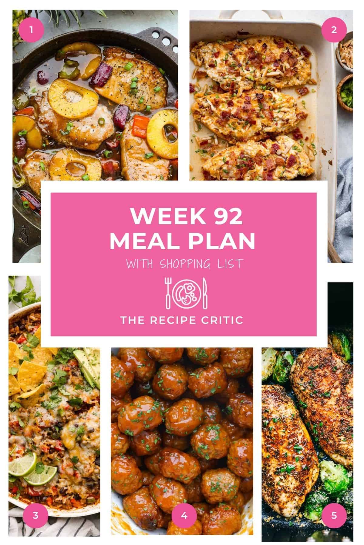Weekly Meal Plan #92