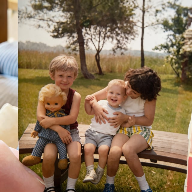 Me, my brother and sister at Grandmas 1973