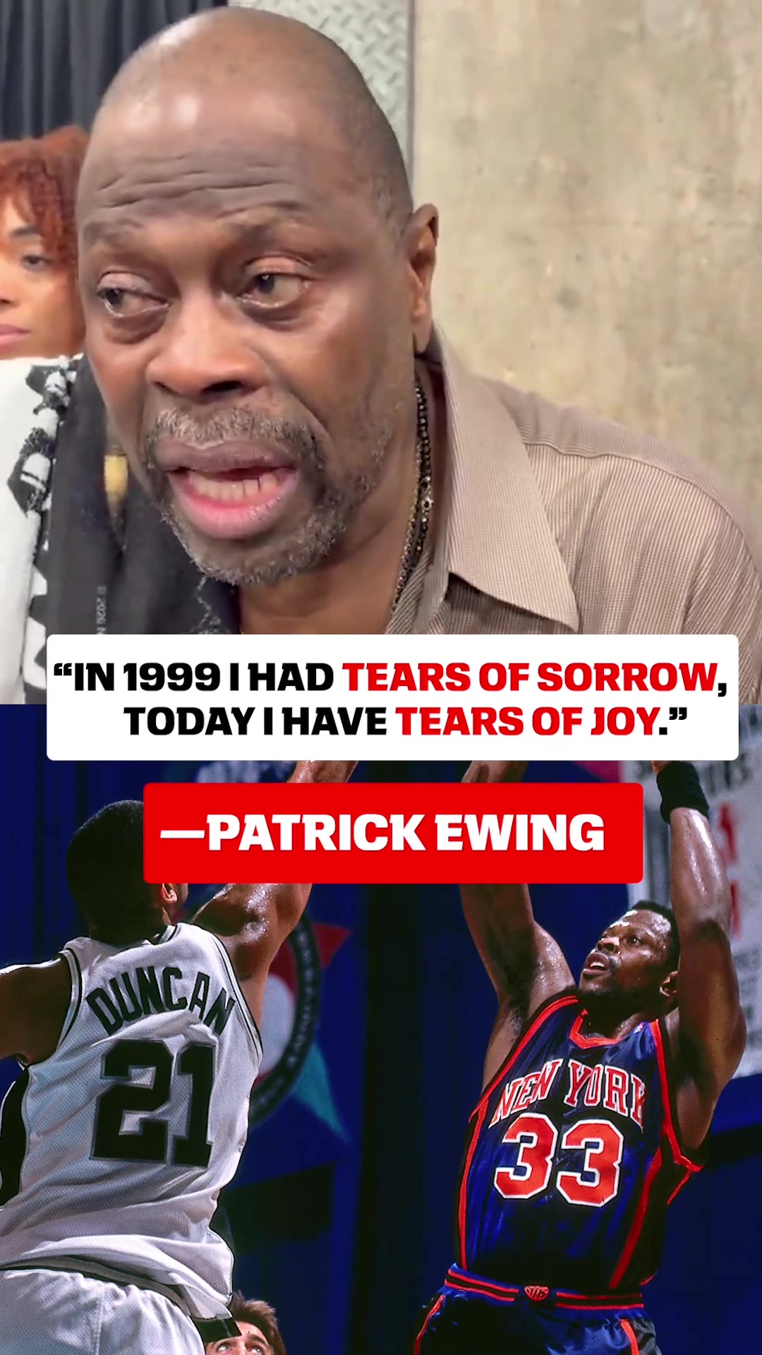 This Knicks championship just meant more to Patrick Ewing 🥹❤️ (via @hectorledesma_tv, @clutchpoints)