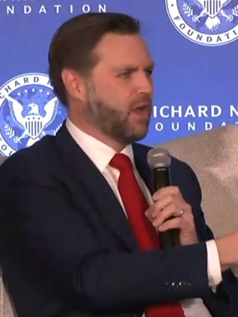 Vice President JD Vance sympathized with former President Richard Nixon, saying he was forced out of office by the "deep state" over the Watergate scandal, which he argued would barely register in today's news cycle. "If Watergate happened tomorrow, it would be like a 12-hour news story," he said Thursday at the Richard Nixon Presidential Library and Museum in California. "The idea that it would have taken down a presidency is crazy." The vice president, speaking during a tour promoting his new book, "Communion," also drew parallels between the 37th president and President Trump. "If you look at the story of how the deep state took down Richard Nixon, it's not all that different from what th
