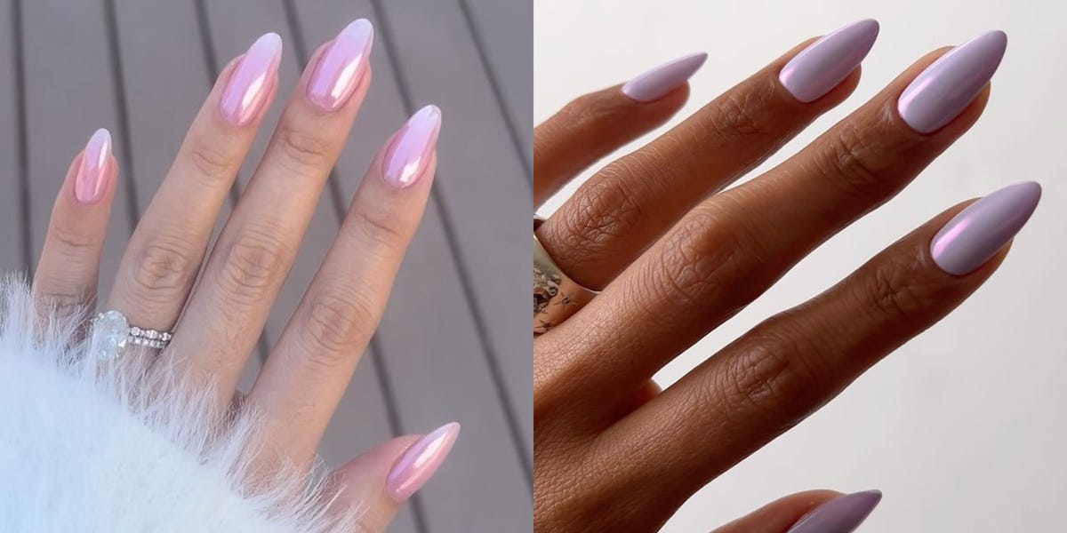 Soft Chrome Manicures Are Trending For Summer—6 Stunning Color Ideas, Ahead