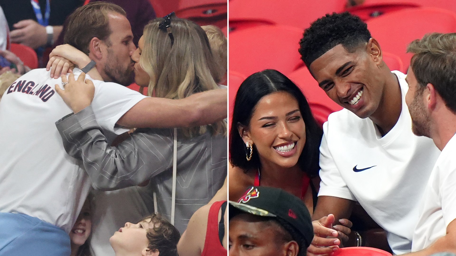 England hero Harry Kane kisses wife Kate as relieved stars celebrate with Wags after amazing World Cup win over DR Congo