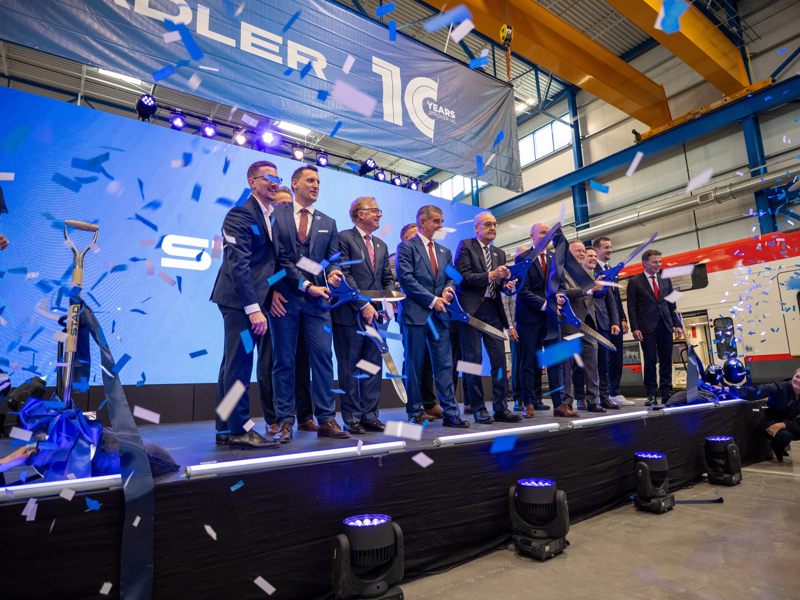 Stadler US marks 10th anniversary with expansion of Salt Lake City factory
